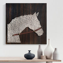 Load image into Gallery viewer, Handmade Horse Pattern String Silk Painting Wall Art
