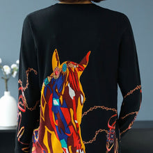 Load image into Gallery viewer, O-Neck horse printing Sweater
