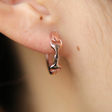 Load image into Gallery viewer, 925 sterling silver equestrian snaffle bit earring

