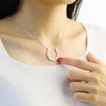 Load image into Gallery viewer, Personalized horseshoe Necklace
