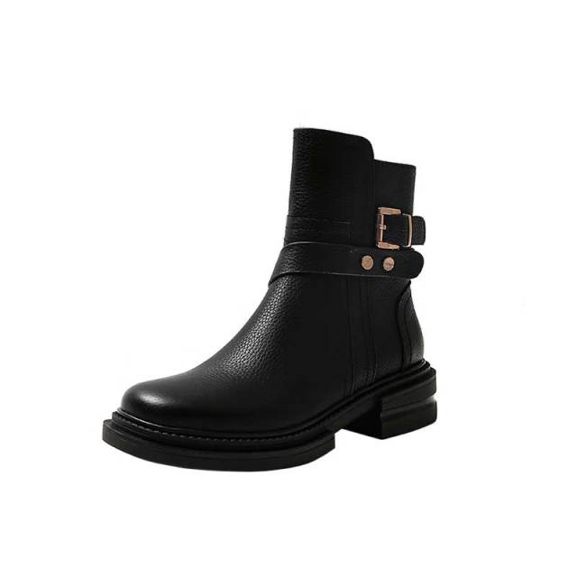 Round Toe Thick heel Ankle Boots
