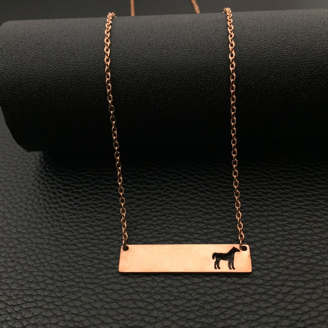 Personalized Horse Charm Necklace