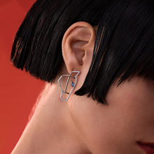 Load image into Gallery viewer, Stud Asymmetrical Horse Earring
