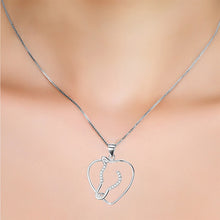 Cargar imagen en el visor de la galería, 925 Silver Heart Shaped Horse Head Necklace
