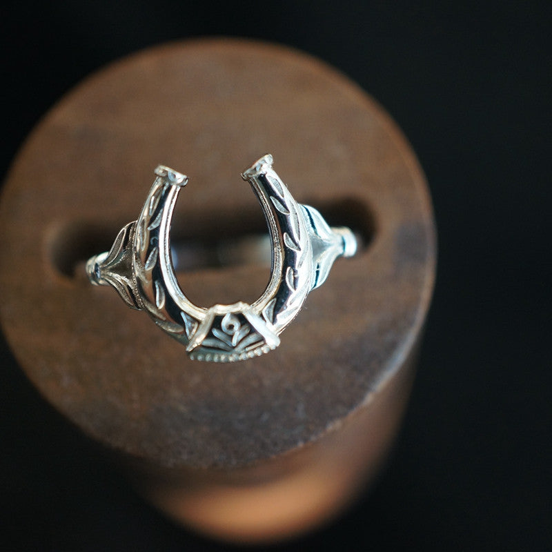 925 Silver Ancient Vogue Horseshoe Ring