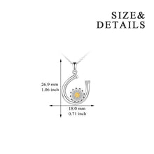 Load image into Gallery viewer, 925 Silver Daisy Flower Horseshoe Necklace
