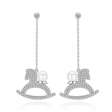 Load image into Gallery viewer, Zircon Rocking Horse Earrings
