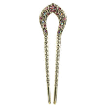 Cargar imagen en el visor de la galería, Vintage horseshoe Shaped Crystal Hair Pins
