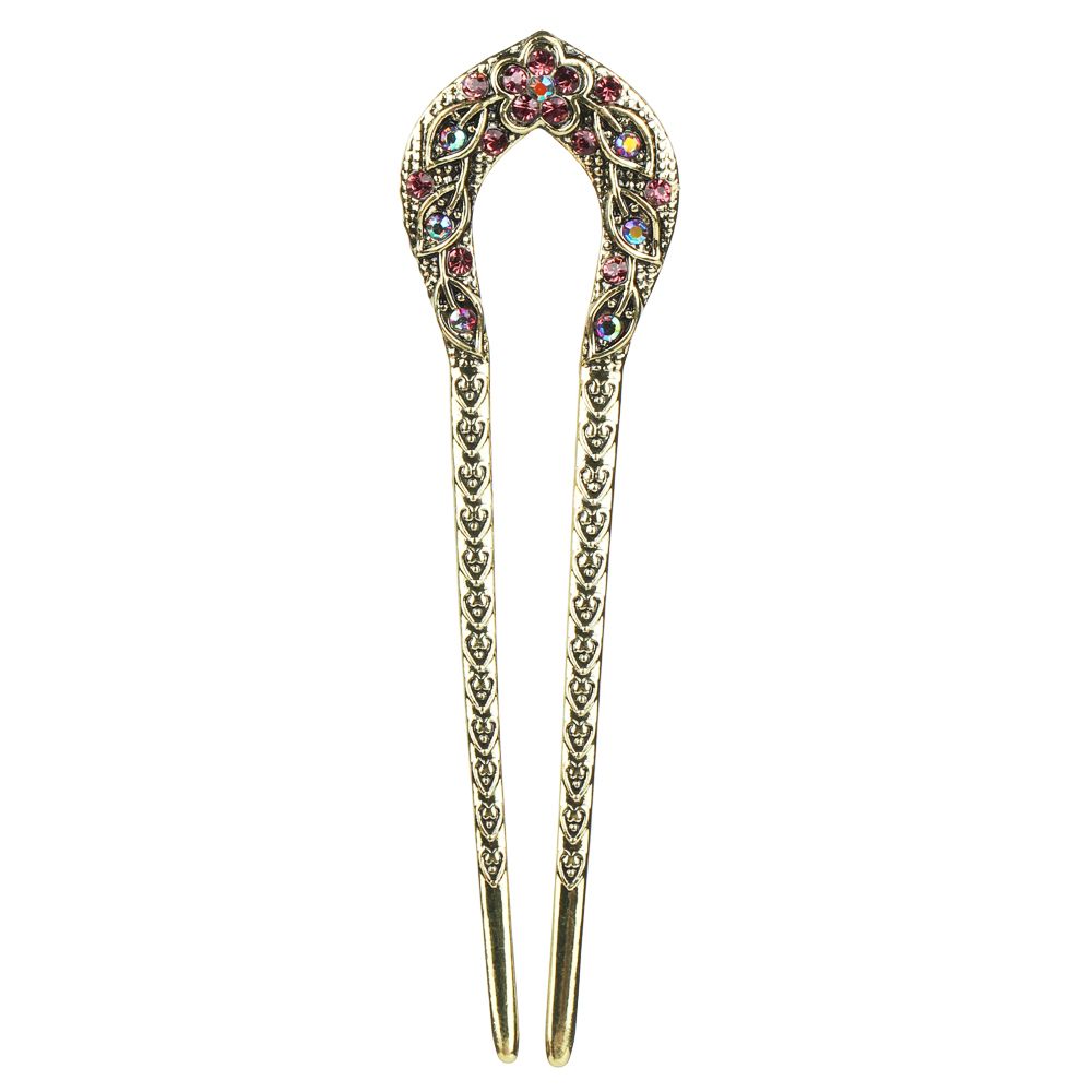 Vintage horseshoe Shaped Crystal Hair Pins