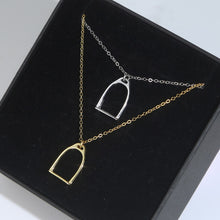 Load image into Gallery viewer, 925 Silver Equestrian Stirrup Necklace
