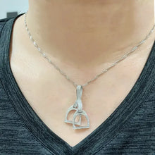Load image into Gallery viewer, 925 Silver Sterling Horse Hoof Horseshoe Bit Necklace
