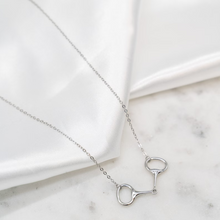 Load image into Gallery viewer, 925 silver Stirrup horse equestrian necklace

