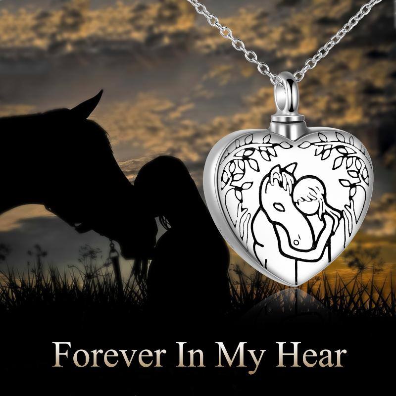 925 Silver Horse Urn Necklace