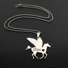 Load image into Gallery viewer, Personalized Angel Horse necklace
