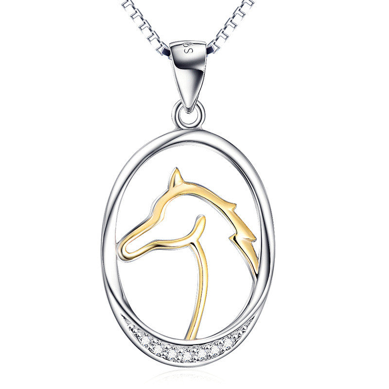 925 Silver Horse Head Necklace