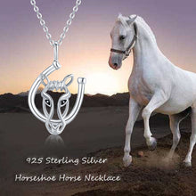 Load image into Gallery viewer, 925 Silver Lucky Horseshoe Necklace
