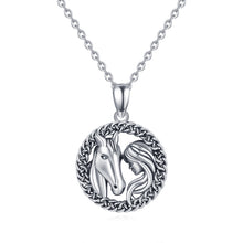 Charger l&#39;image dans la galerie, 925 Silver Girls with Horse Necklace
