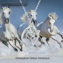 Load image into Gallery viewer, 925 Silver Lucky Horseshoe Necklace
