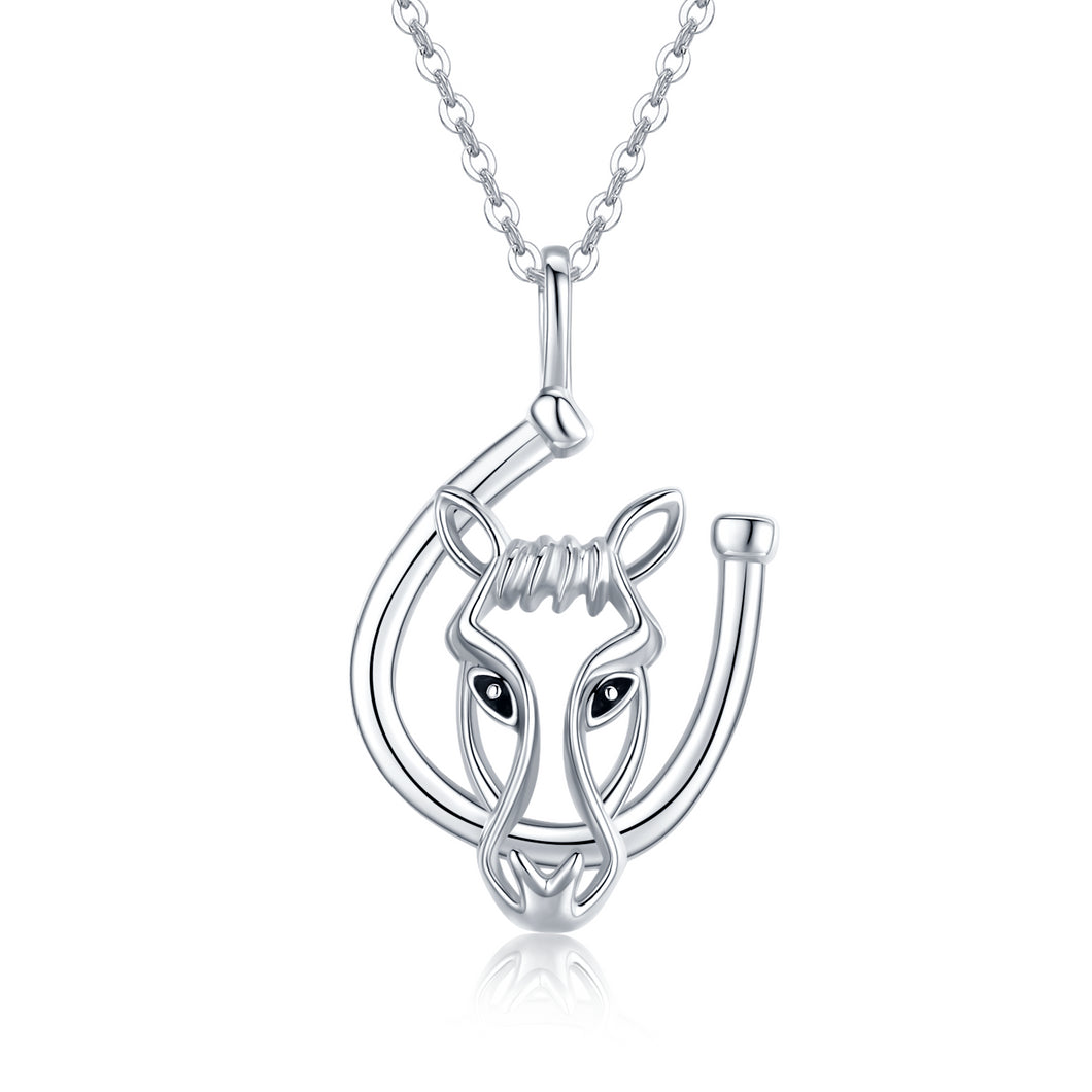 925 Silver Lucky Horseshoe Necklace