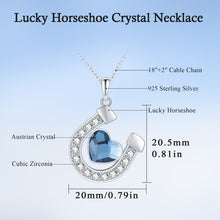 Görseli Galeri görüntüleyiciye yükleyin, 925 Silver Crystal Horseshoe Necklace

