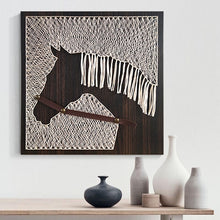 画像をギャラリービューアに読み込む, 手作りの馬の模様のひも絹の絵の壁の芸術
