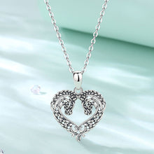 Load image into Gallery viewer, 925 Silver Heart Shape Horse Necklace
