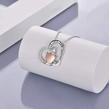 Lataa kuva Galleria-katseluun, S925 Sterling Silver Heart Horse Necklace
