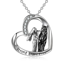 Load image into Gallery viewer, Strong Brave Free Silver Necklace
