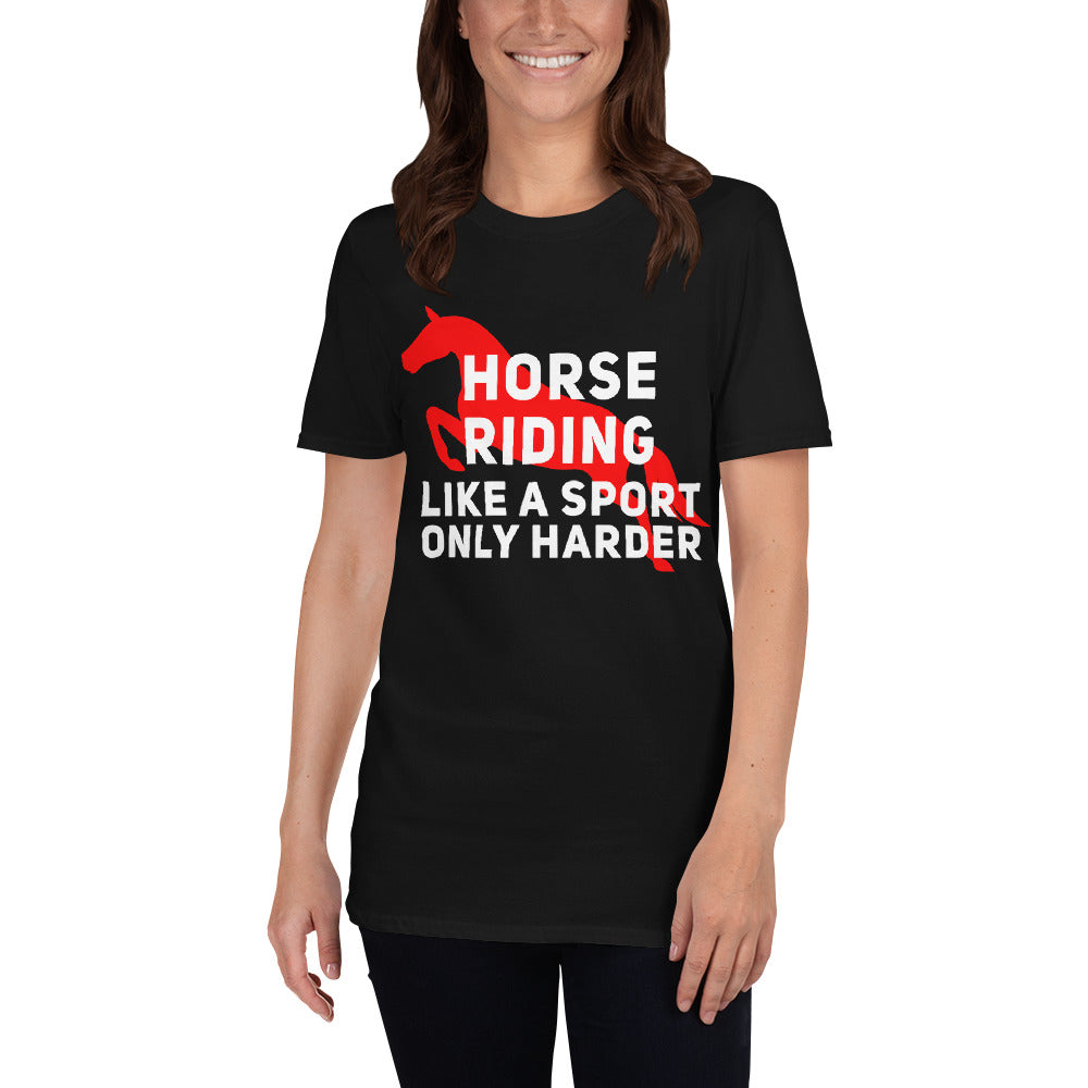 乗馬はスポーツユニセックスTシャツです
