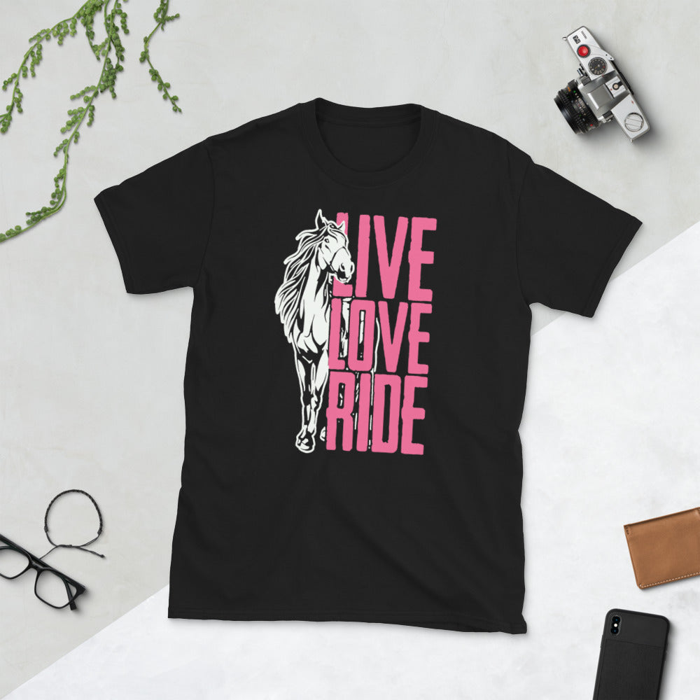 Camiseta unisex vivir amor paseo