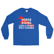 Cargar imagen en el visor de la galería, Montar a caballo es un deporte Camiseta de manga larga

