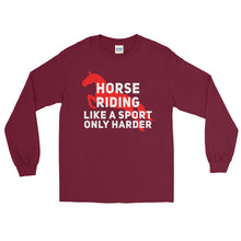 Cargar imagen en el visor de la galería, Montar a caballo es un deporte Camiseta de manga larga
