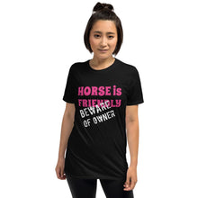 Load image into Gallery viewer, Beware of Owner  Unisex T-Shirt - HorseObox
