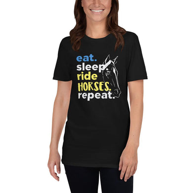 Eat, sleep, Ride Horses Unisex T-Shirt - HorseObox
