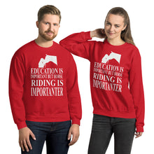 Load image into Gallery viewer, Horse Riding is Importanter Unisex Sweatshirt
