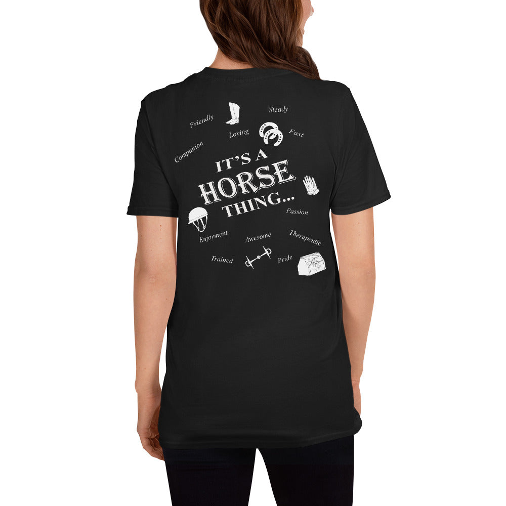 È la maglietta unisex di Horse Things