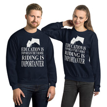 Load image into Gallery viewer, Horse Riding is Importanter Unisex Sweatshirt
