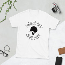 Load image into Gallery viewer, Helmet hair , Don&#39;t care  Unisex T-Shirt - HorseObox

