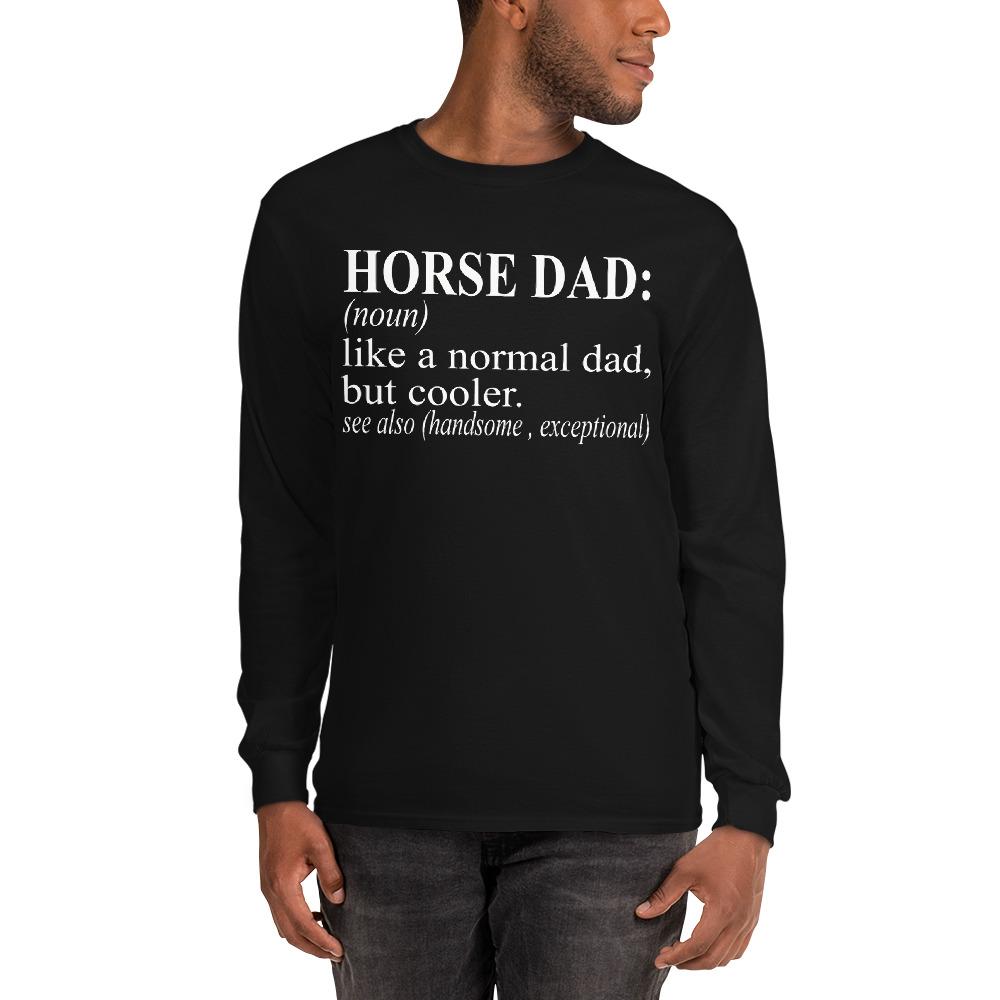 Camicia a maniche lunghe con papà cavallo