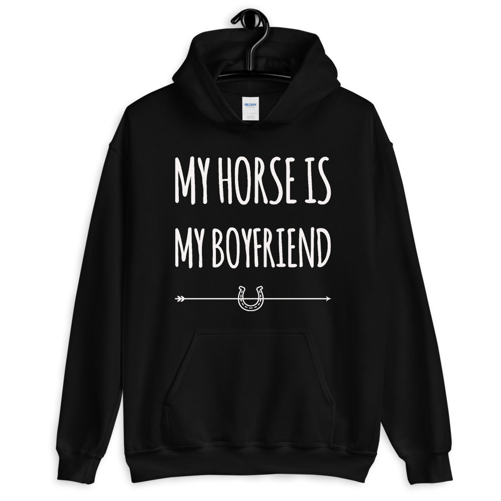 私の馬は私のボーイフレンドユニセックスパーカーです
