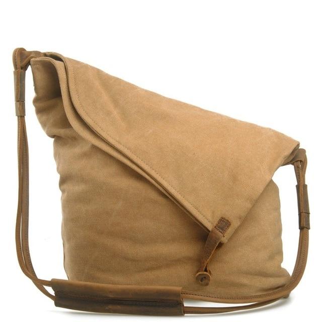 Canvas Leather Vintage Shoulder Bag - HorseObox