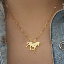 Load image into Gallery viewer, Heart in Horse Necklace
