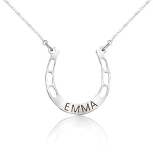 Load image into Gallery viewer, Personalized horseshoe Necklace
