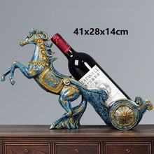 Load image into Gallery viewer, الحصان الإبداعي الحرف الراتنج حامل النبيذ الأحمر
