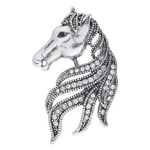 Load image into Gallery viewer, Crystal Horse Brooch
