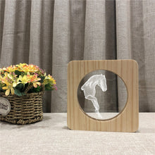 Load image into Gallery viewer, Horse Style Acrylic Wooden Night Lamp
