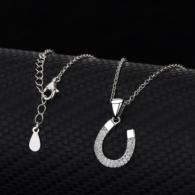 s925 Sterling Silver Horseshoe Necklace