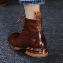 Load image into Gallery viewer, Lace-up Winter Block Ankle Boots
