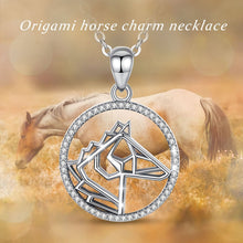 Загрузить изображение в средство просмотра галереи, Ожерелье с лошадью из стерлингового серебра 925 пробы

